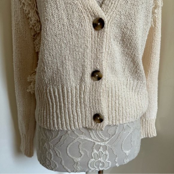 NWOT Madewell Chatterton Fringe Cardigan Sweater sz XS - Picture 7 of 12